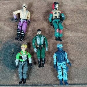 Lot of 5 Vintage G I Joe Action Figures 375 Inch Scale Collectors Set